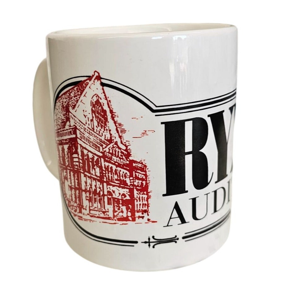 Ryman Auditorium Souvenir Mug With Red/Black Design