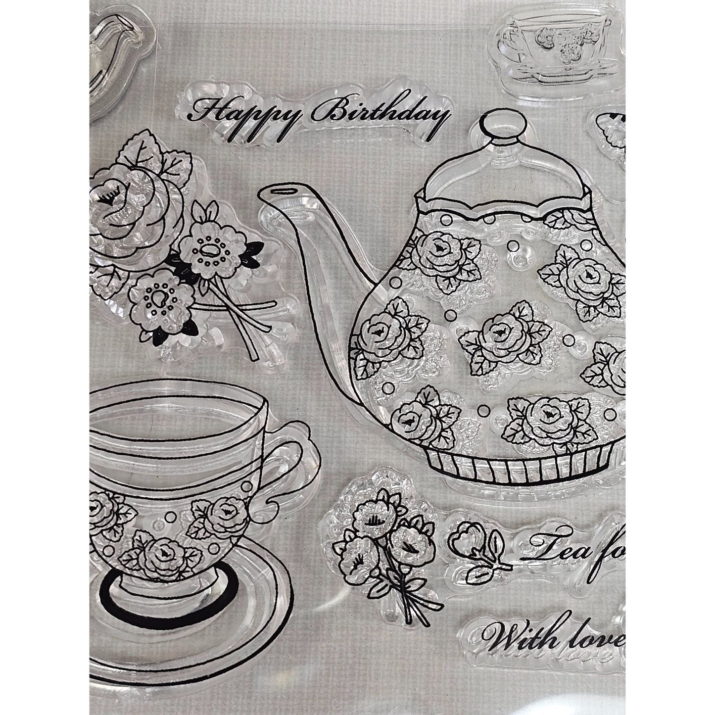 Acrylic Tea Party Stamp Set