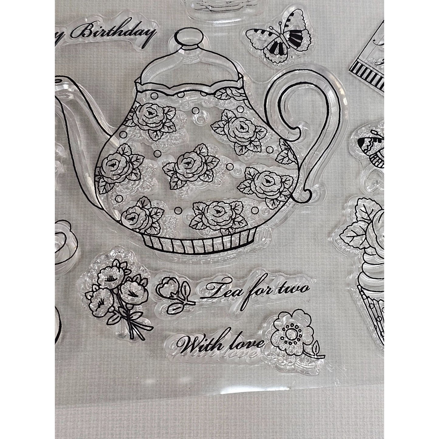 Acrylic Tea Party Stamp Set
