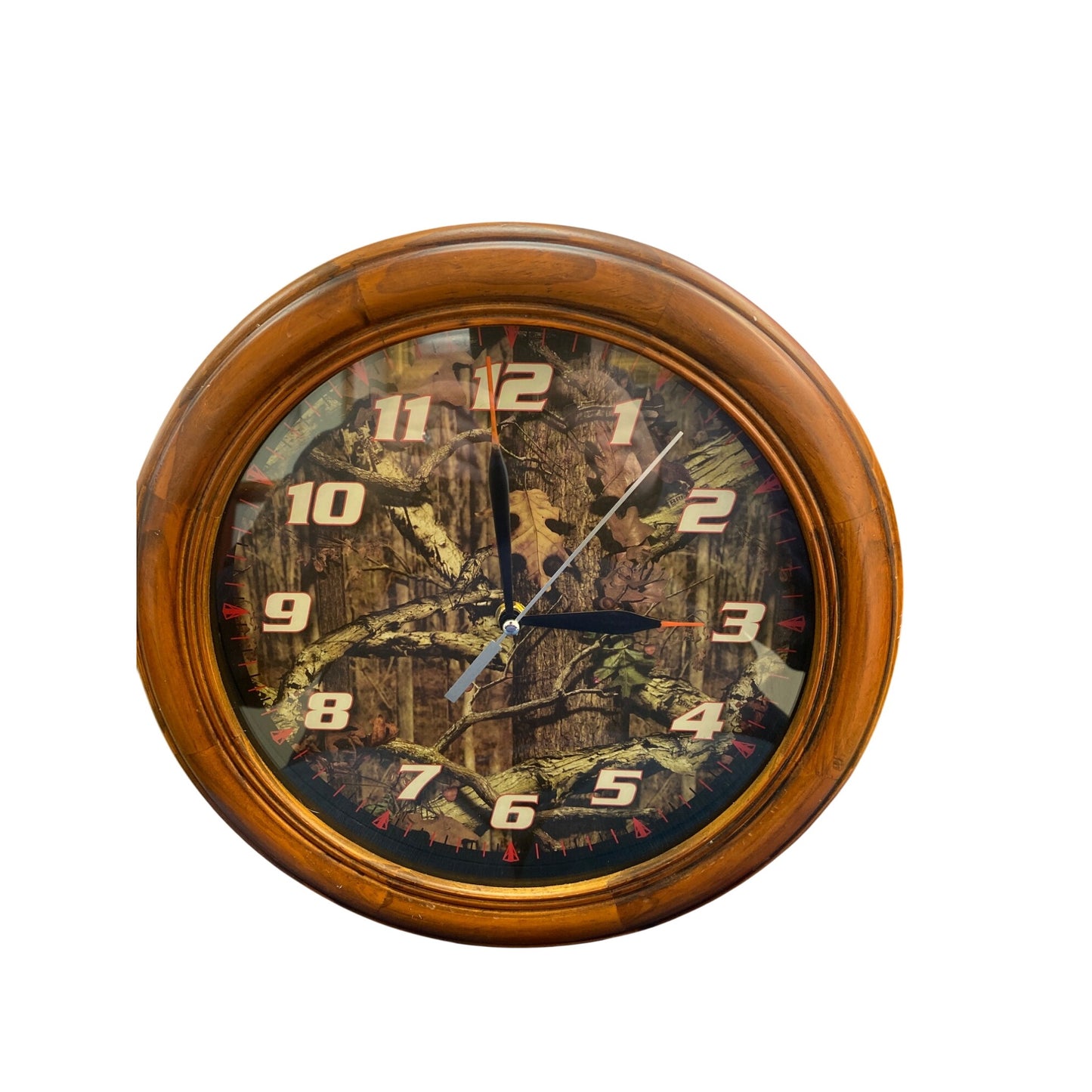 Mossy Oak Wood Round Wall Clock