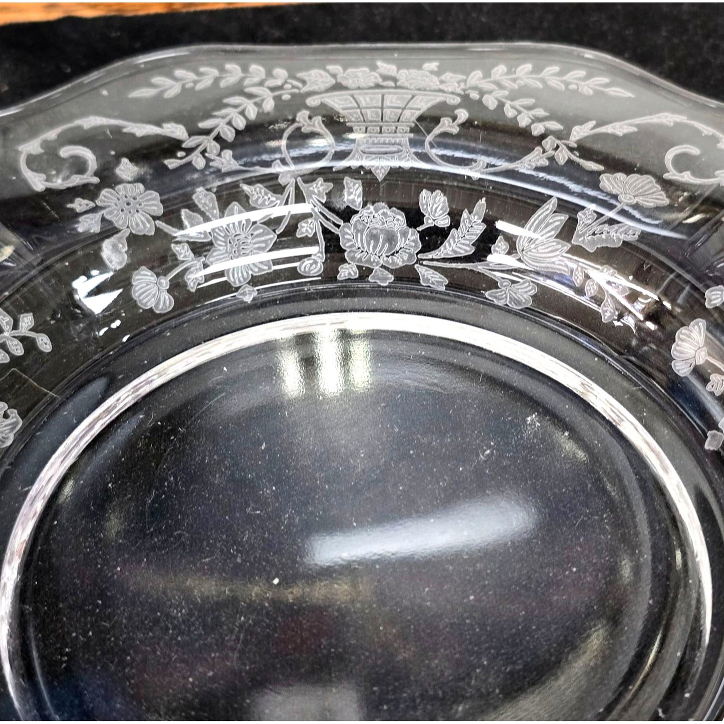 Clear Glass Bon Bon  7"