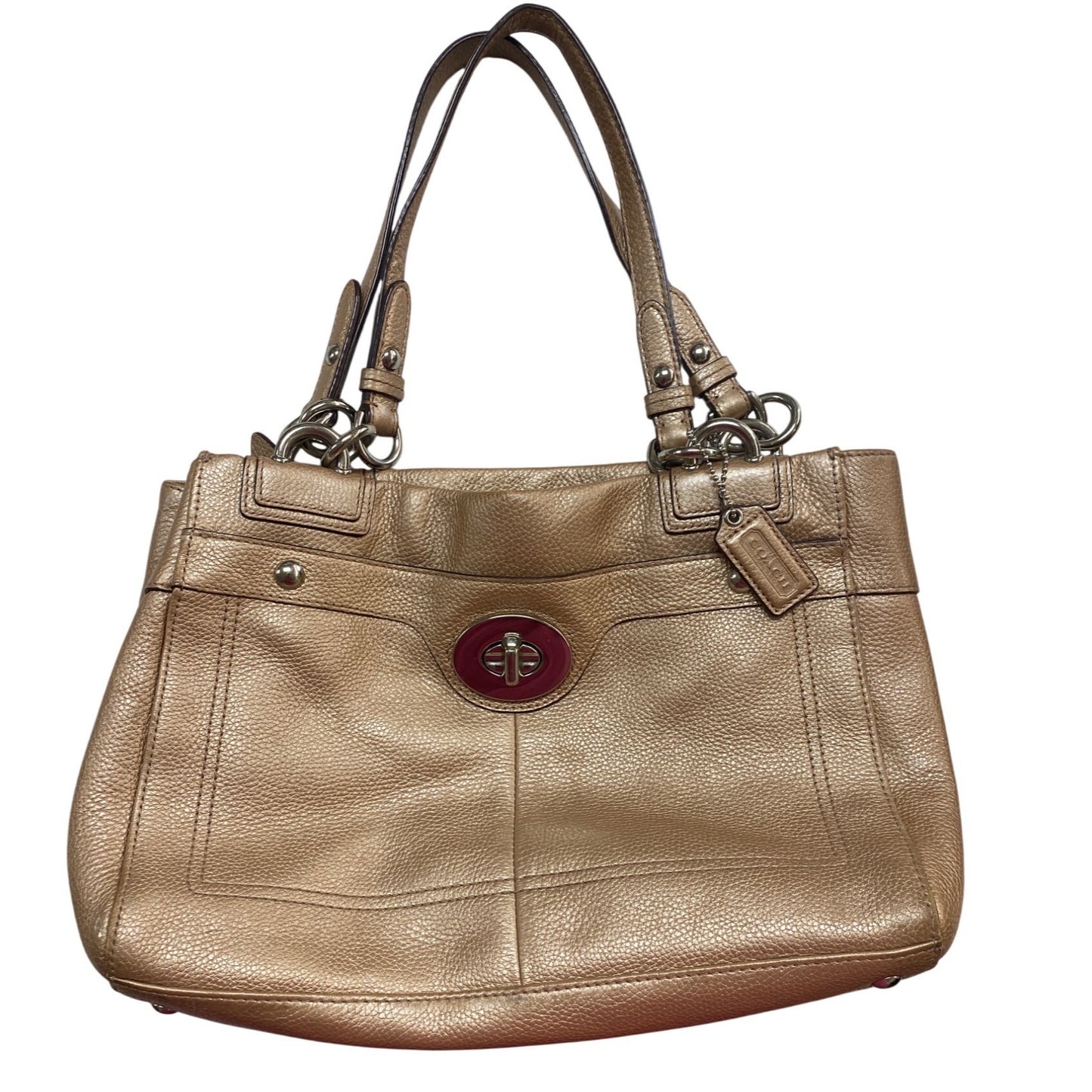 Coach Metallic Gold Leather coach Bag