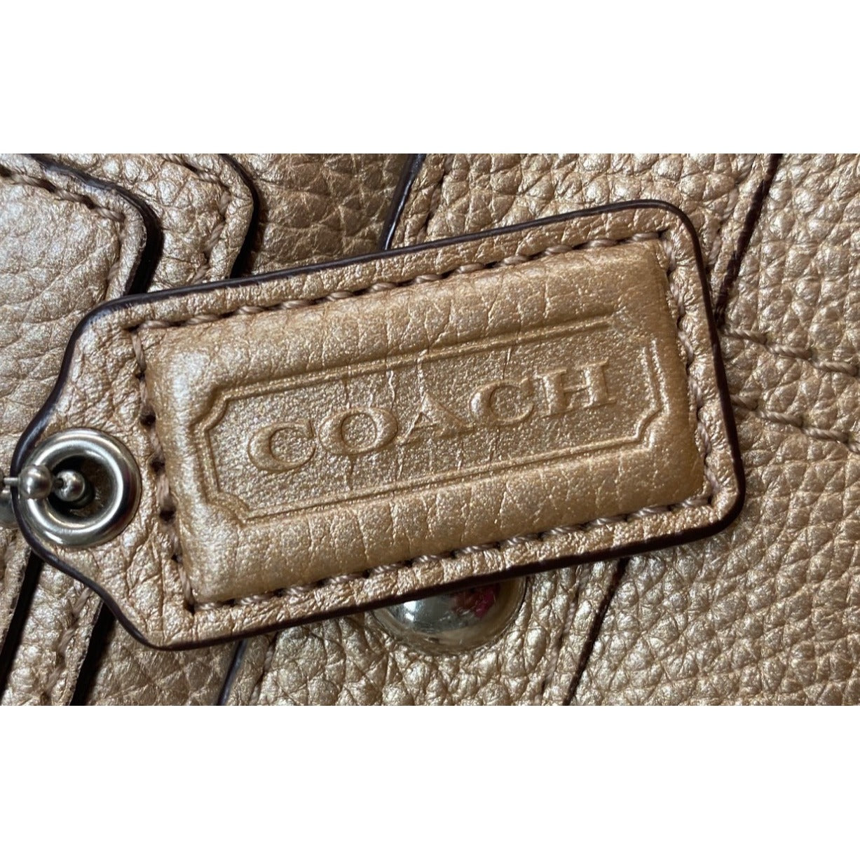 Coach Metallic Gold Leather coach Bag
