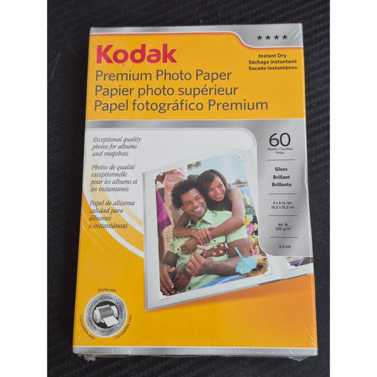 Kodak Premium Photo Paper 4" X 6" 60 Sheets Gloss Finish