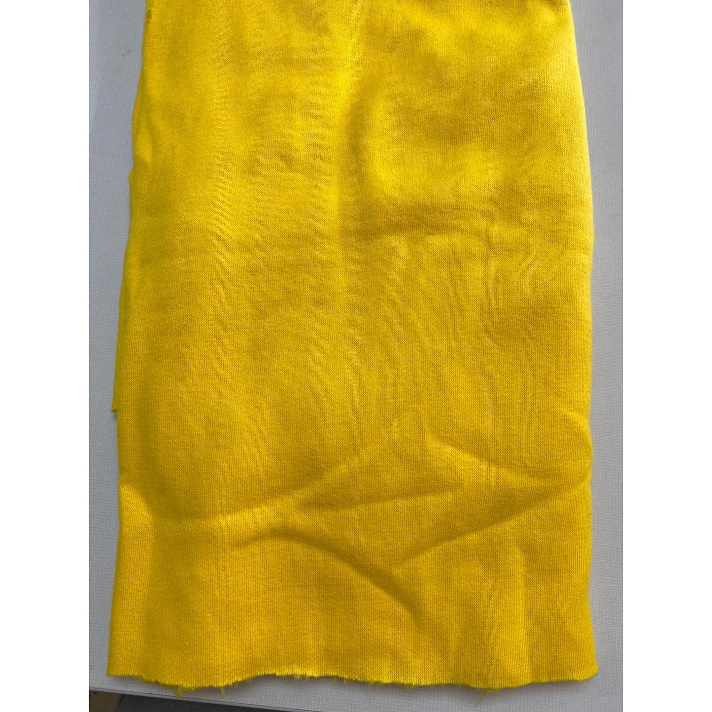 Bright Yellow Sweatshirt Fleece Fabric 70" Wide X 36" Long Soft & Warm