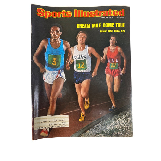 Vintage Sports Illustrated Magazine May 26 1975 Dream Mile Camel Ad Collectible Issue