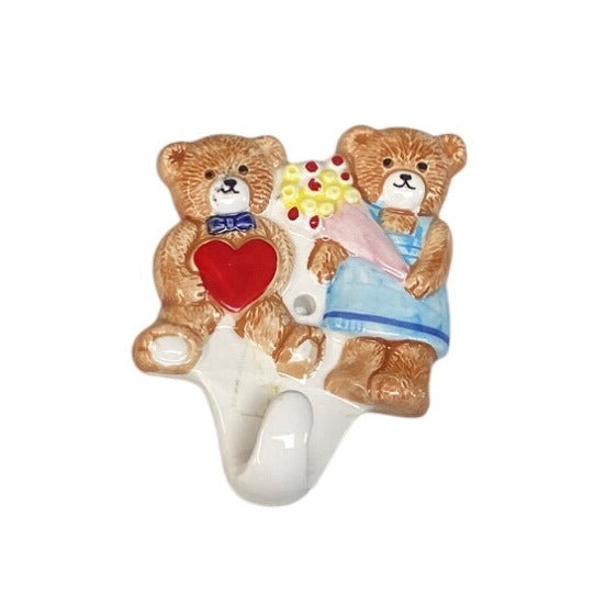 Set Of 3 Fitz & Floyd Bear Wall Hooks