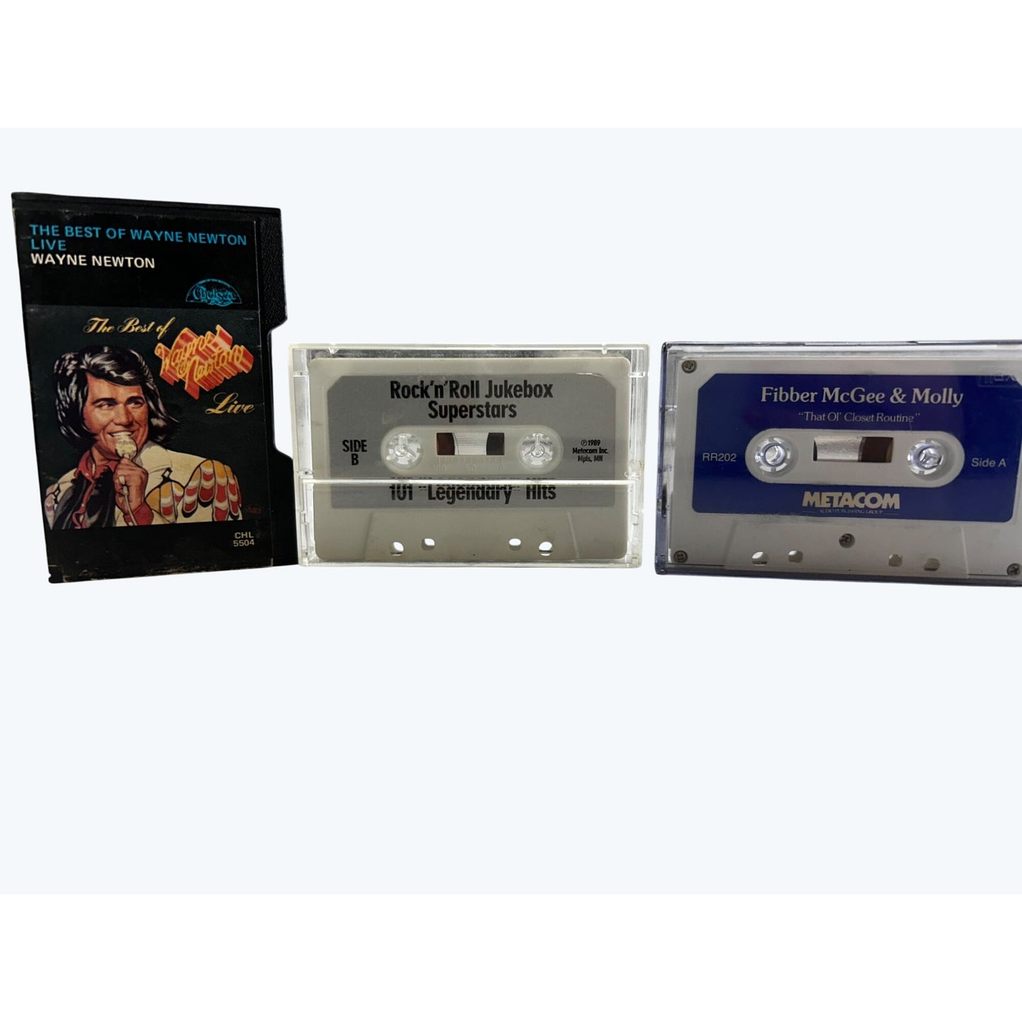 Wayne Newton Live RockNRoll Jukebox Superstars Fibber McGee & Molly Vintage Cassette Tapes Lot