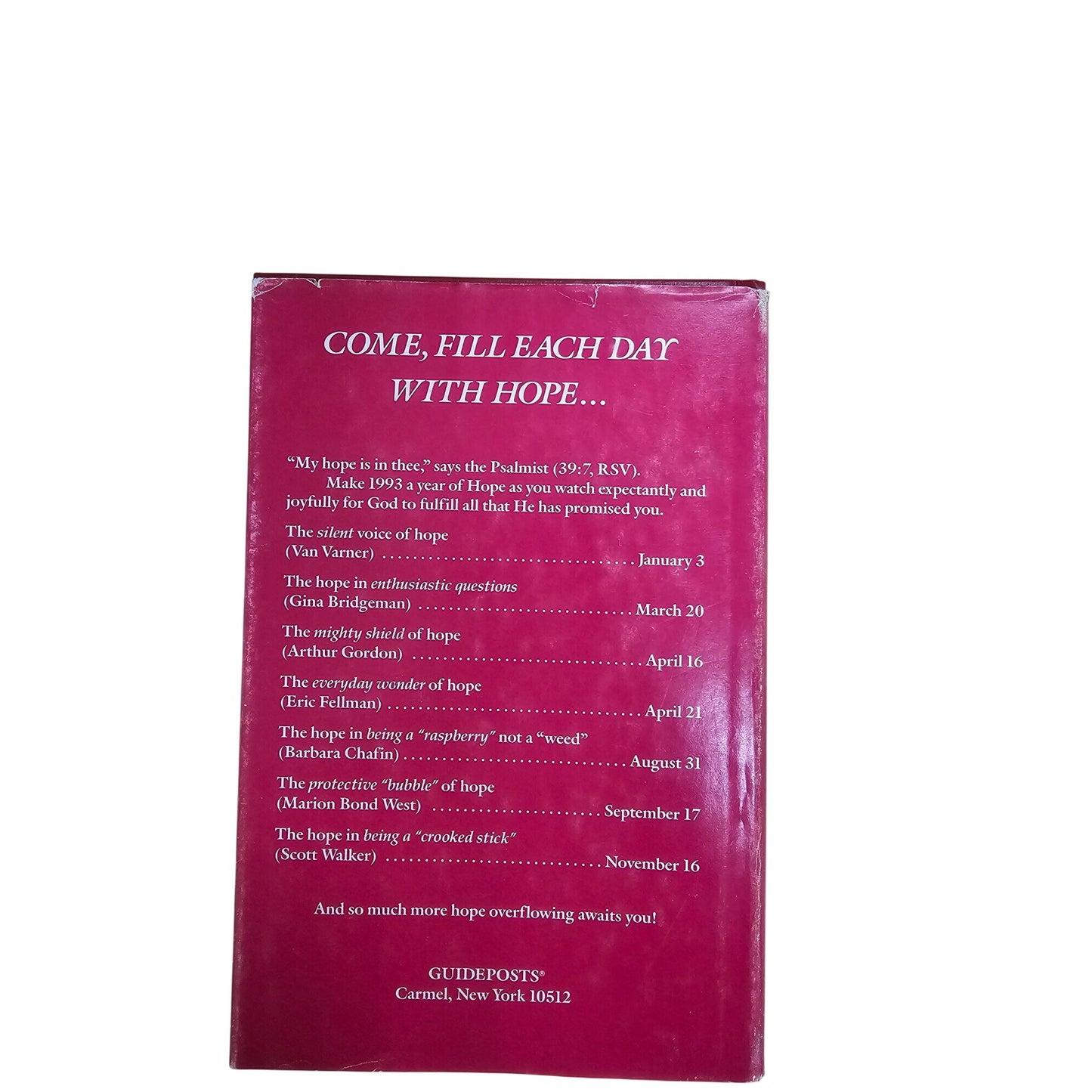 Daily Guideposts 1993 Hardcover Spirit-Lifting Thoughts For Every Day Of The Year Inspirational Devotional Book