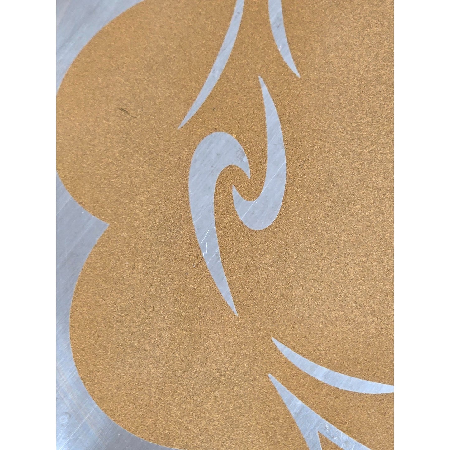 Vintage Aluminum Serving Tray With Embossed Floral Design