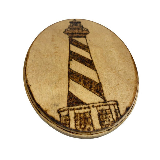 Lighthouse Decor Wood Burned Art Oval Plaque Sign By: Lynnlea