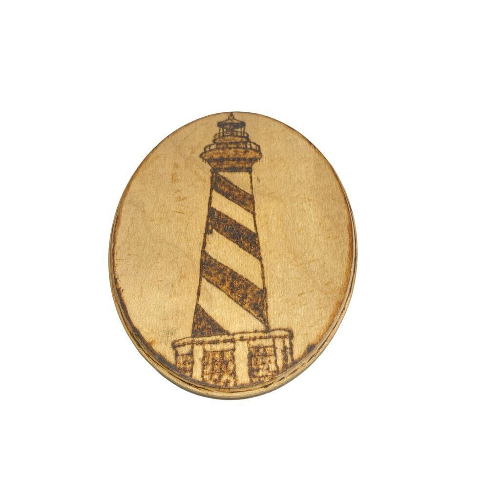 Lighthouse Decor Wood Burned Art Oval Plaque Sign By: Lynnlea