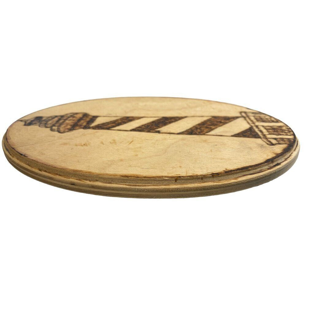 Lighthouse Decor Wood Burned Art Oval Plaque Sign By: Lynnlea