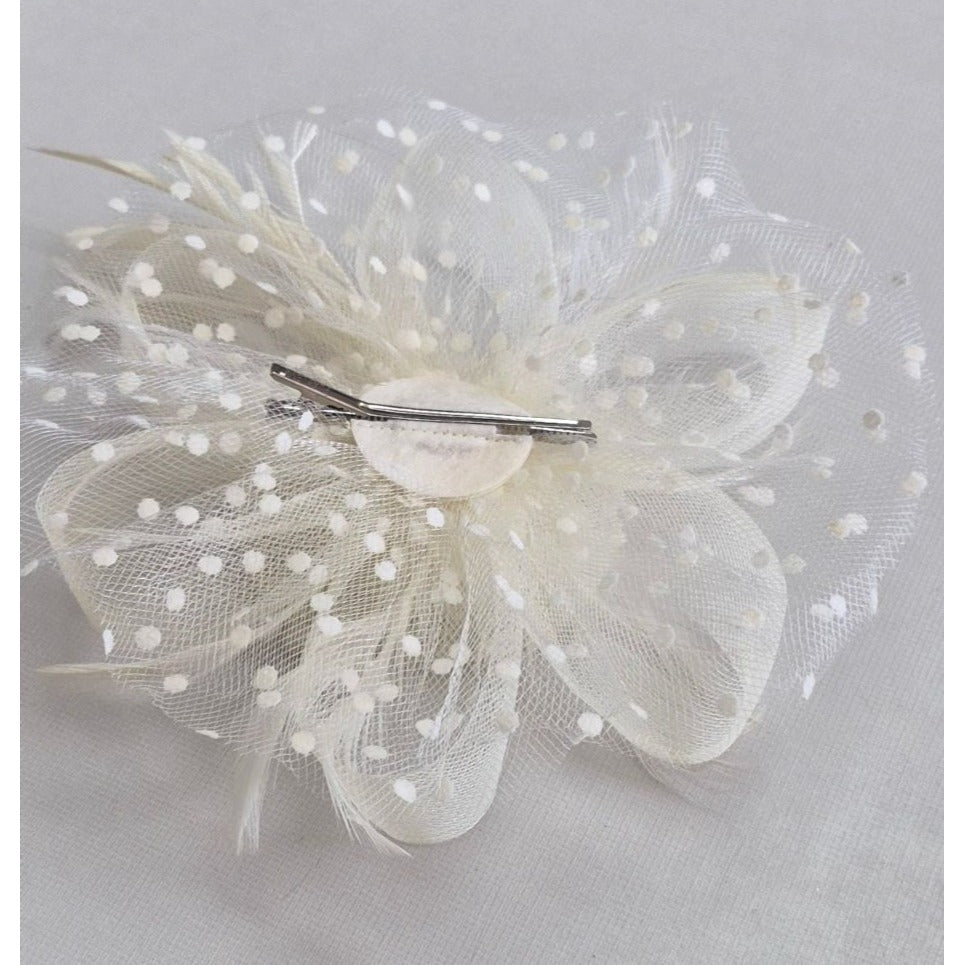 Elegant Cream Fascinator Headpiece