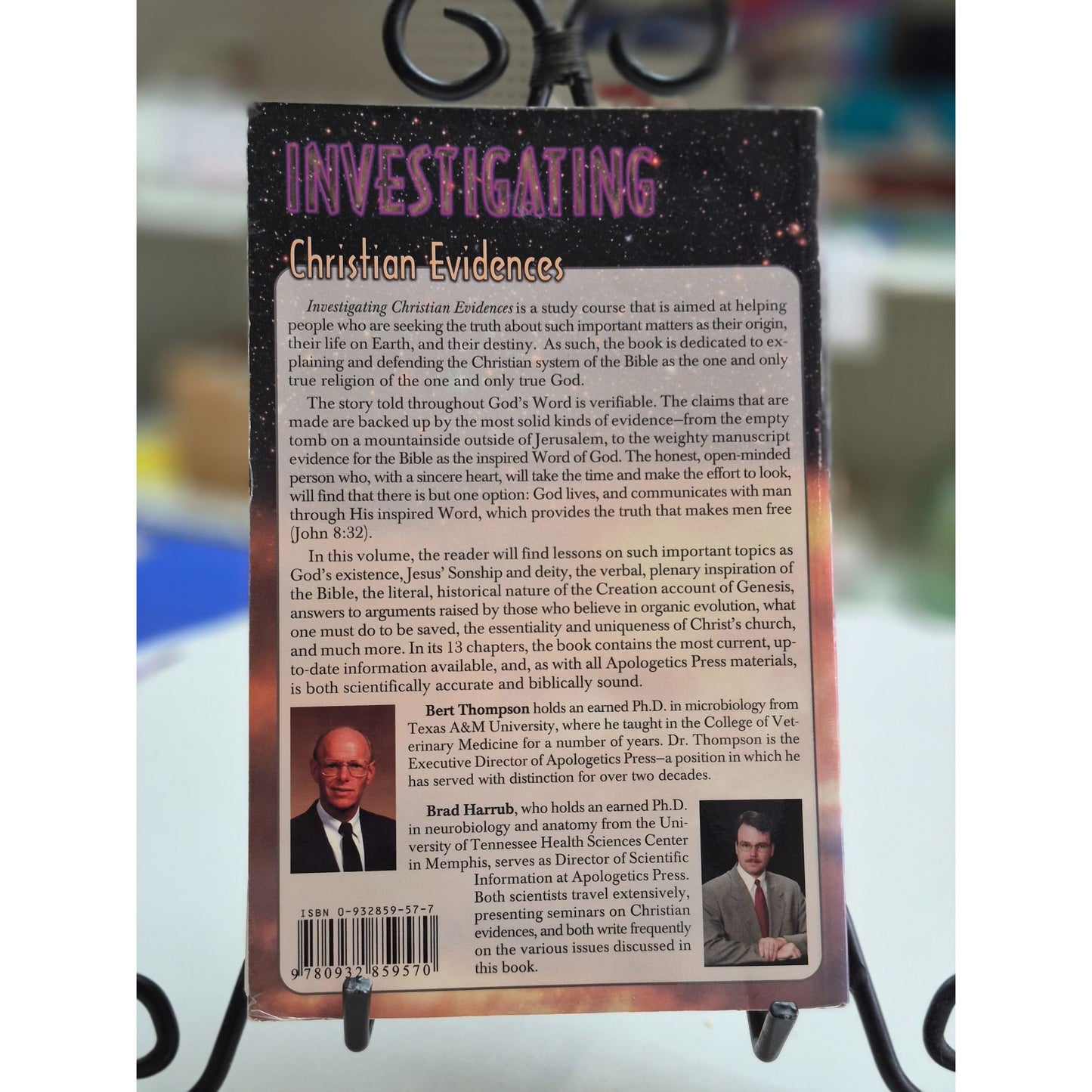 Investigating Christian Evidences A Study Course By Bert Thompson Ph.D. & Brad Harrub Ph.D. 2003 Softcover