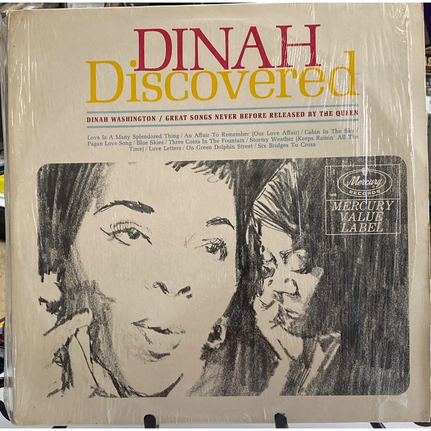 Dinah Washington "Dinah Discovered" Vinyl LP 33 RPM Mercury Records MVL 309