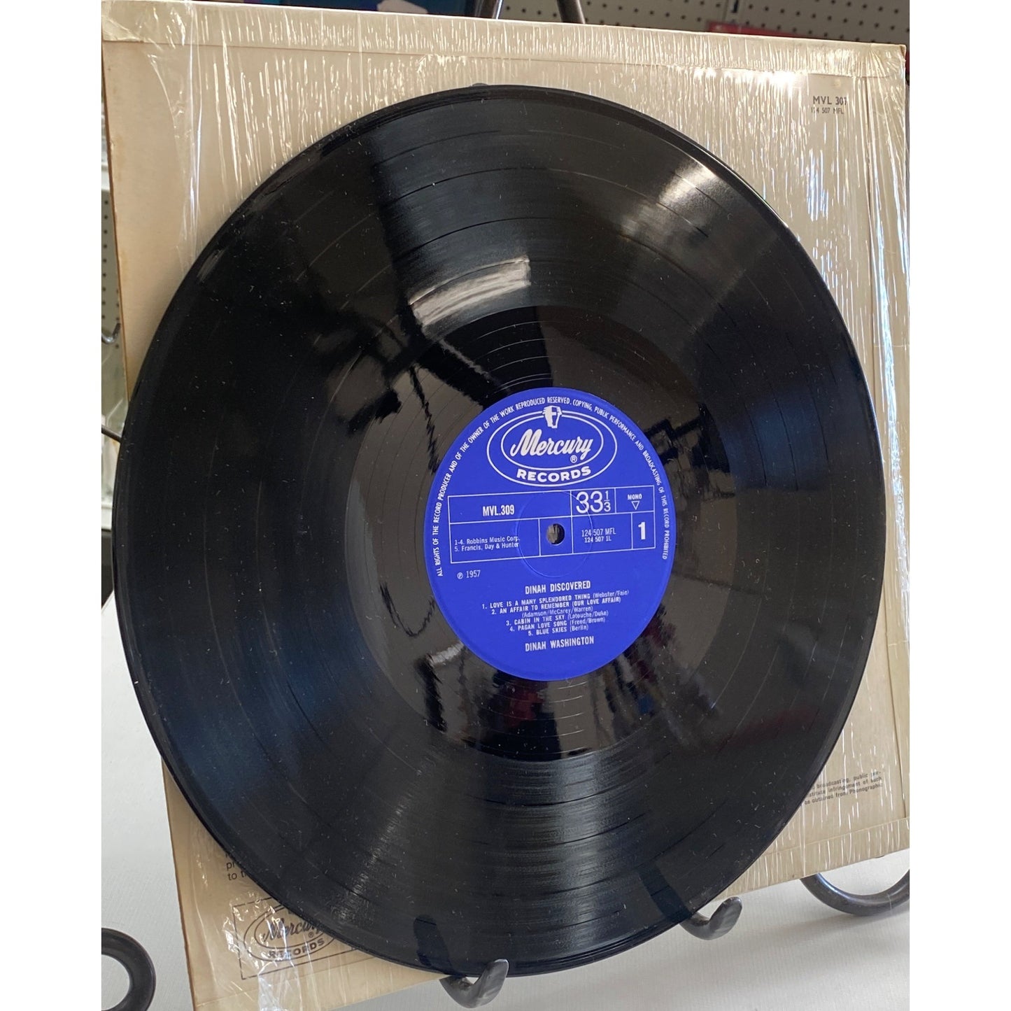 Dinah Washington "Dinah Discovered" Vinyl LP 33 RPM Mercury Records MVL 309