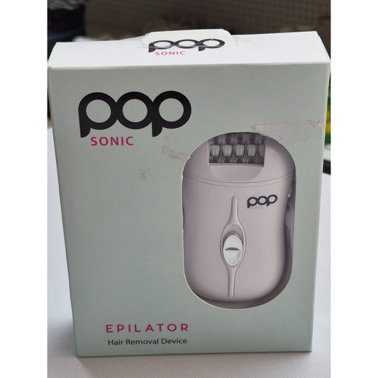 Pop Sonic Epilator Hair Removal Device - USB Rechargeable Cordless Or Corded Use 2x Speed Settings Compact Design