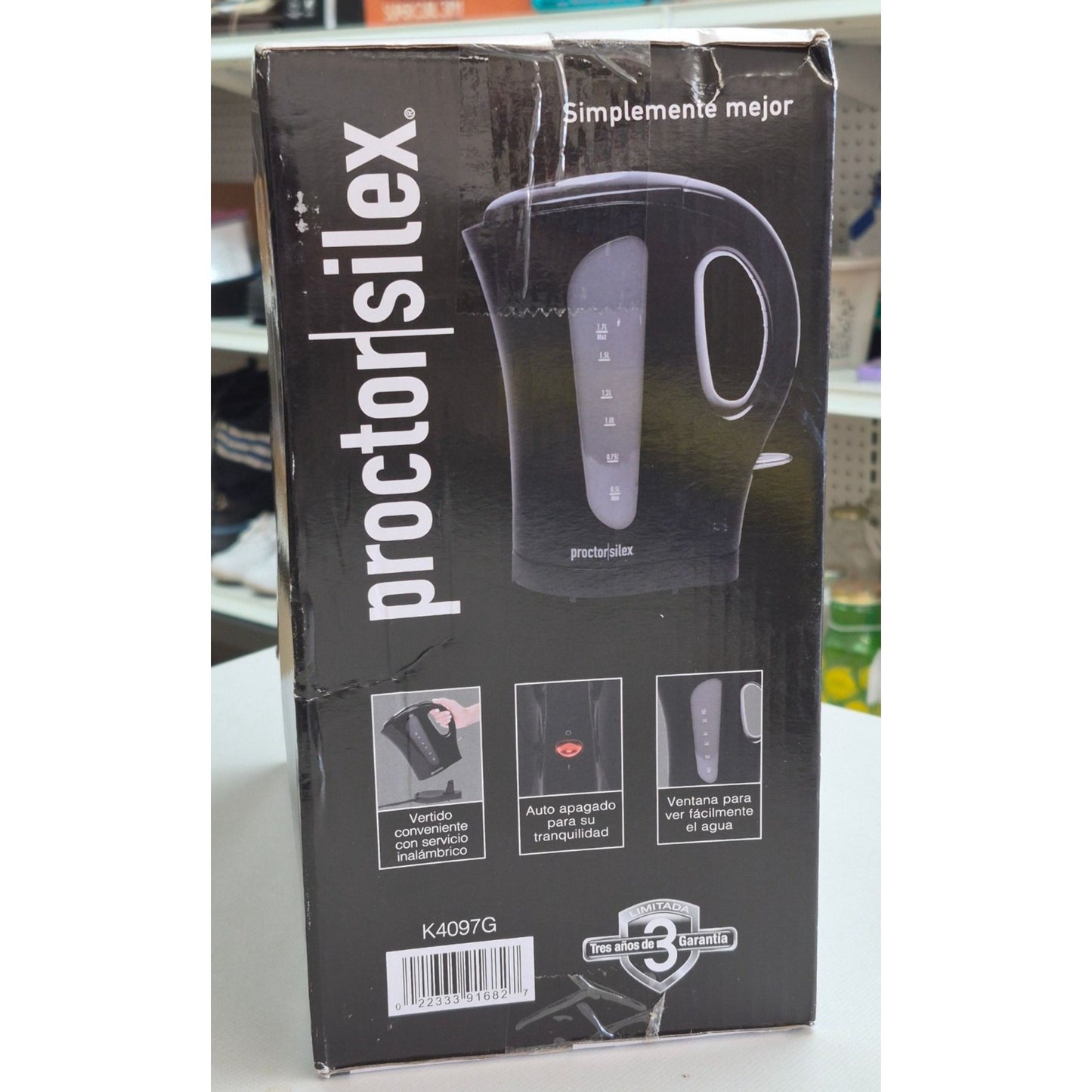 NEW Proctor Silex Electric Cordless Kettle 1.7L 1500W Auto Shutoff