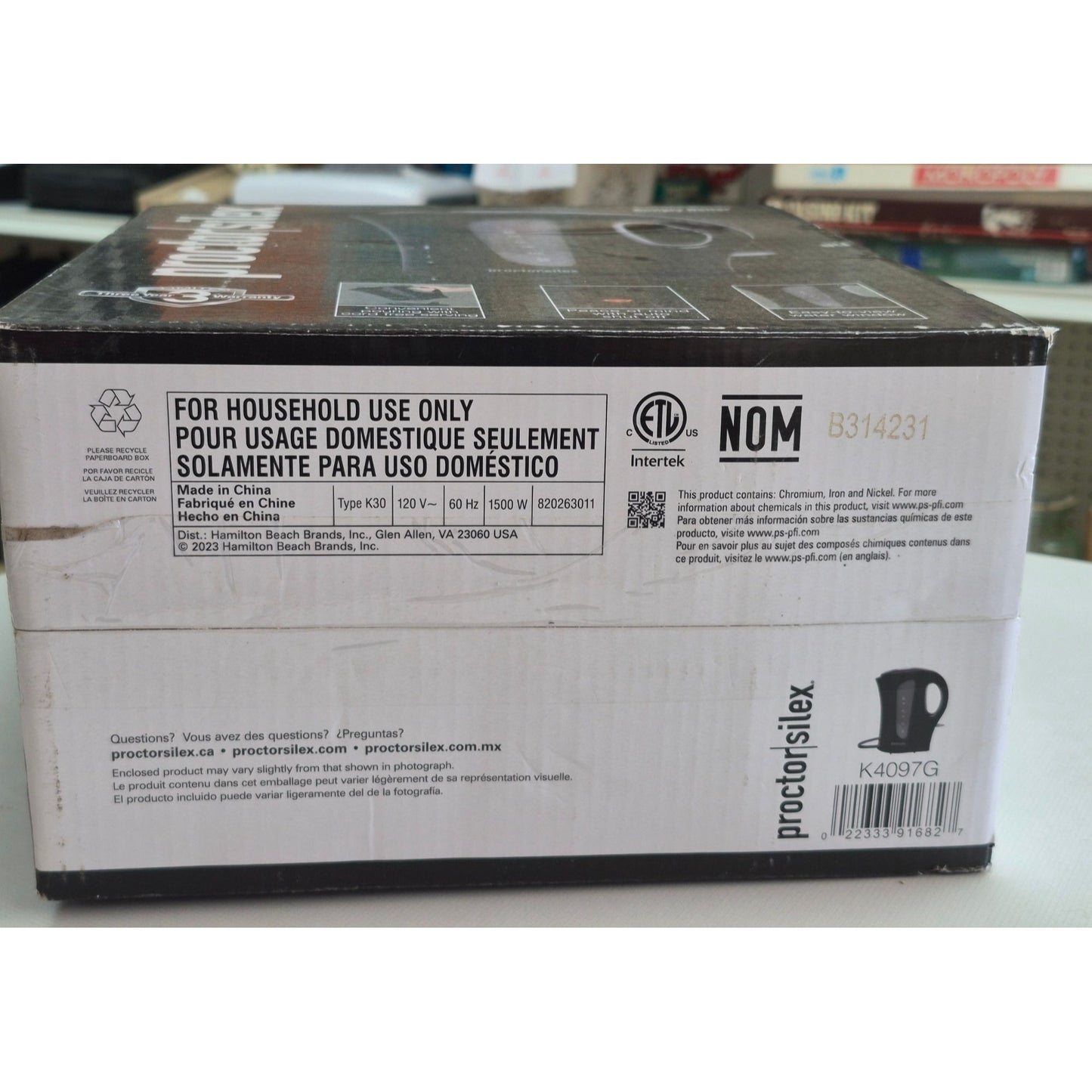 NEW Proctor Silex Electric Cordless Kettle 1.7L 1500W Auto Shutoff