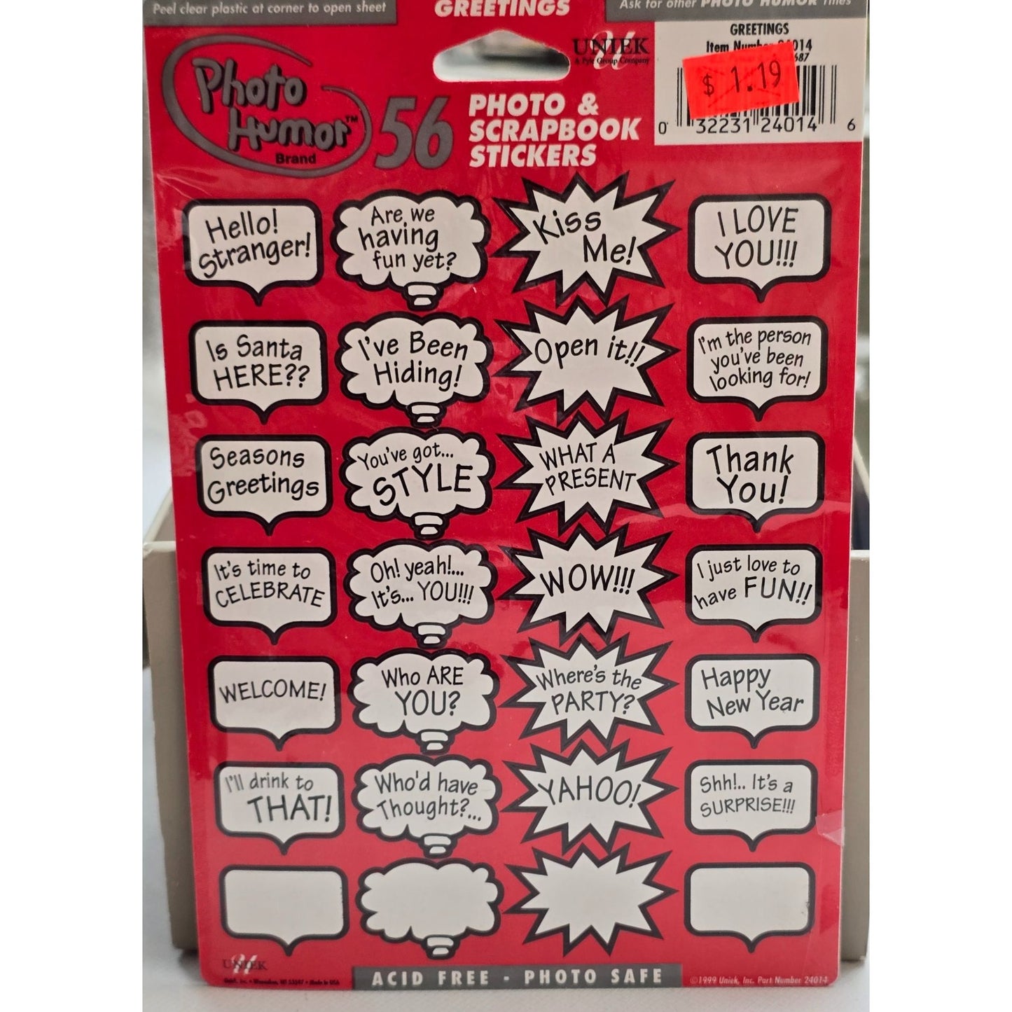 Humor 56 Scrapbook Stickers