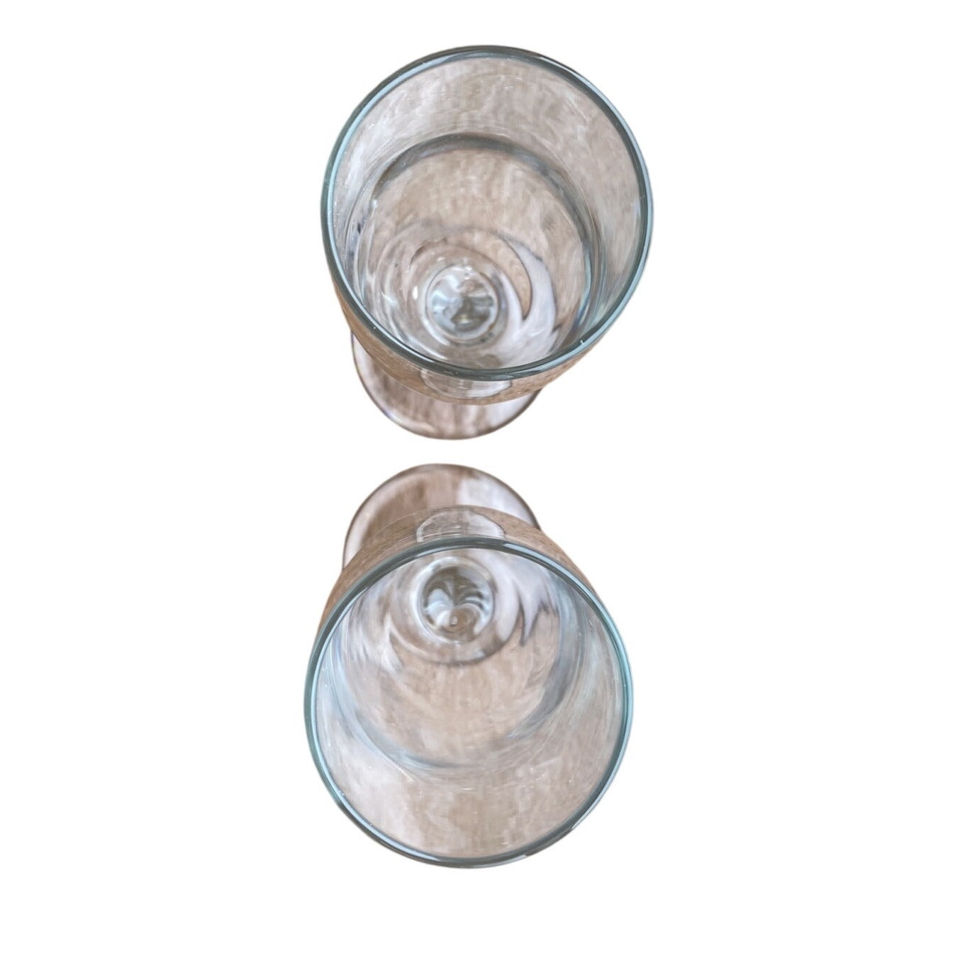 Set Of 2 Elegant Clear Glass 8 Champagne Flutes For Celebrations & Special Occasions