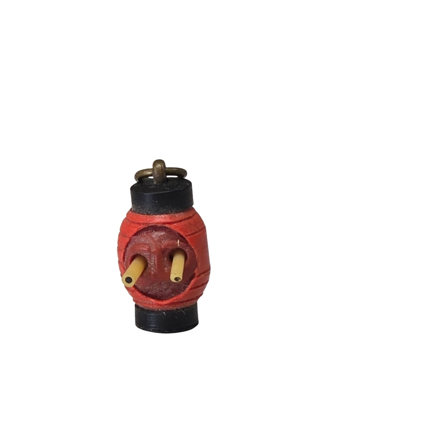 Vintage Japanese Kobe Charm Pop Out Eyes        ni Lantern Red Black