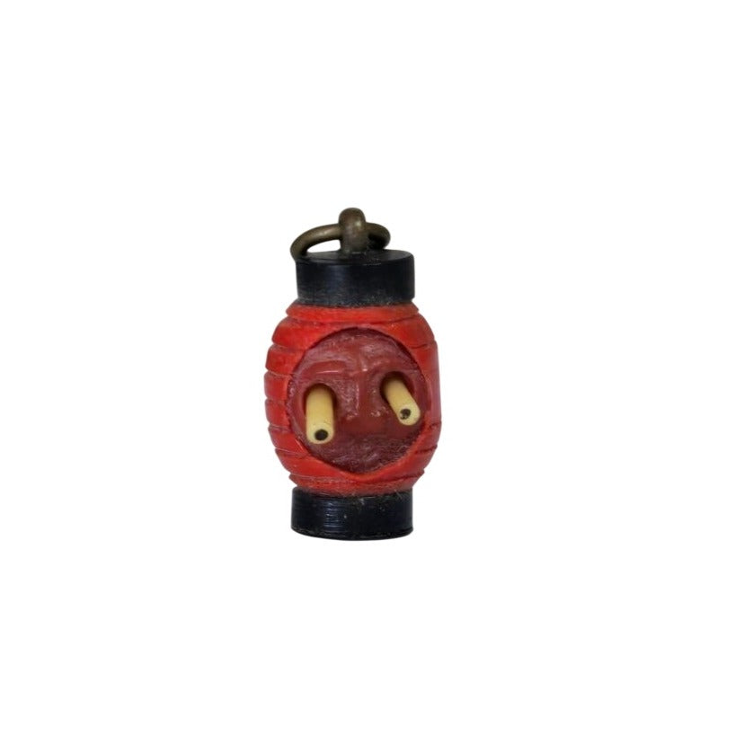 Vintage Japanese Kobe Charm Pop Out Eyes        ni Lantern Red Black
