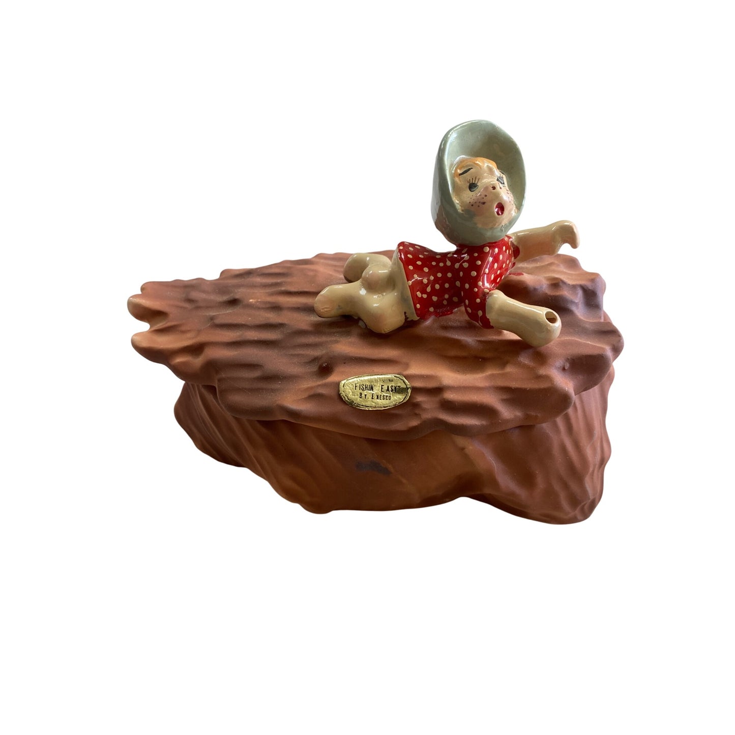 Vintage Dish With Lid & Child Design