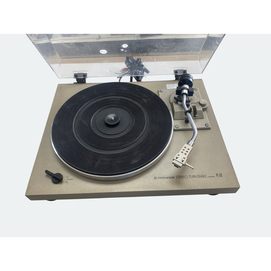 Vintage Pioneer PL-512 Stereo Turntable Record Player With Dust Cover
