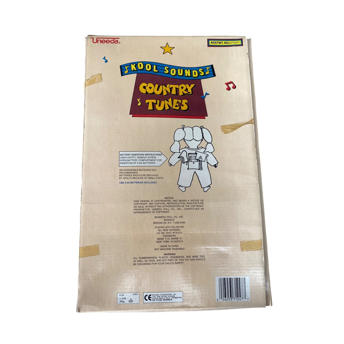 Kool Sounds Country Tunes Singing  Vintage Doll