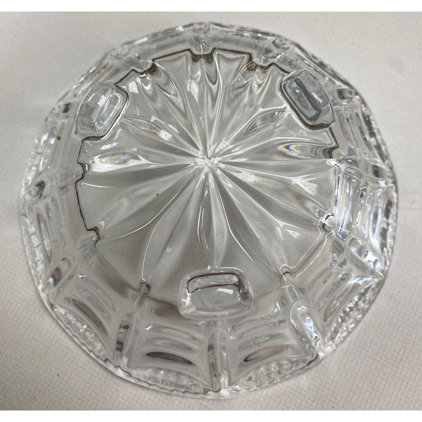 Scalloped Edge Footed Serving Bowl Clear Glass