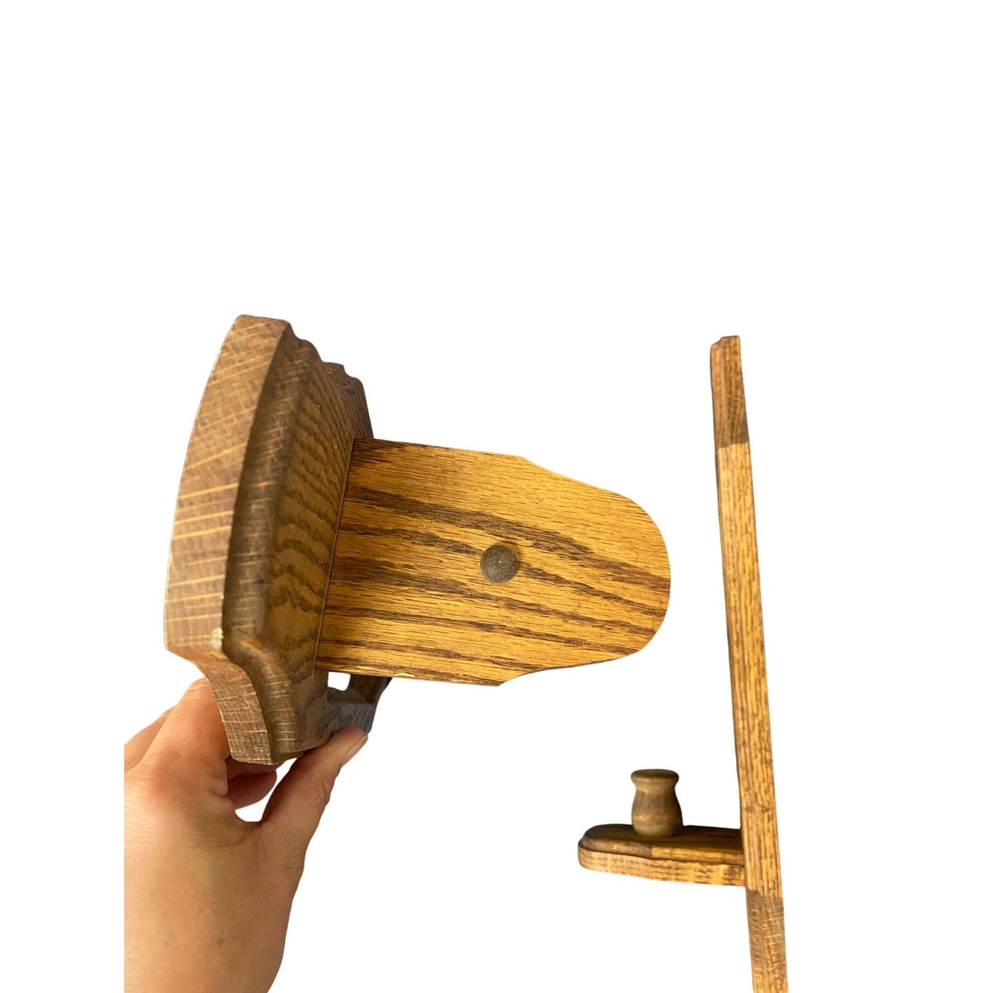 Vintage Oak Wood Wall Sconces