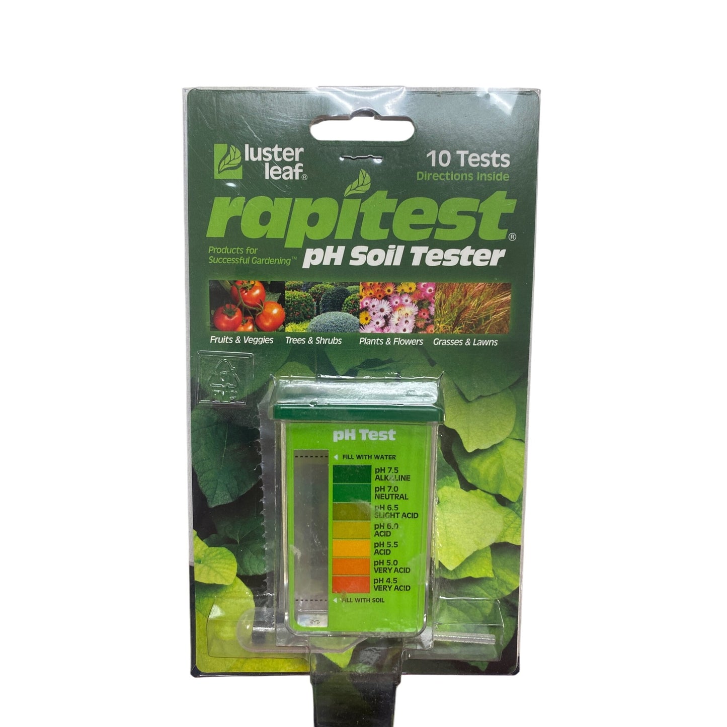 Luster Leaf Rapitest 10-Test pH Soil Tester For Gardening Fruits/Vegetables/Trees/Shrubs