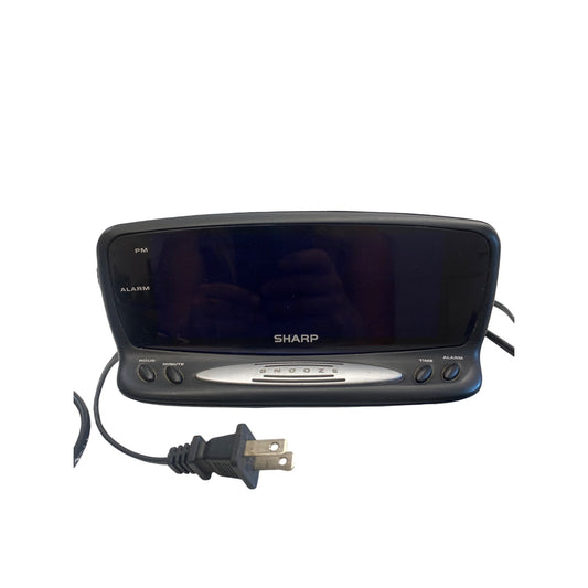 Sharp Digital Alarm Clock With Snooze AM/FM Radio Backlit Display Black