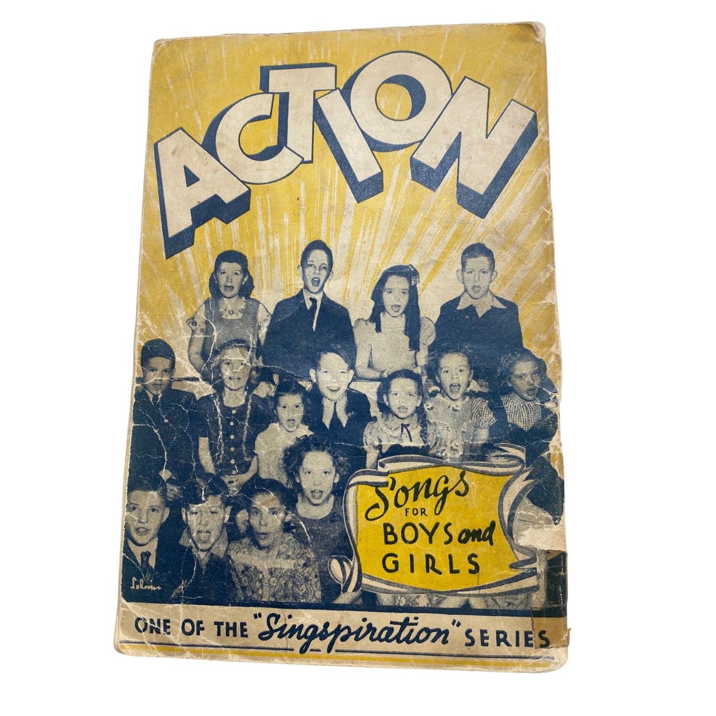 Vintage "Action" Songs For Boys & Girls Book Set  Singspiration Series