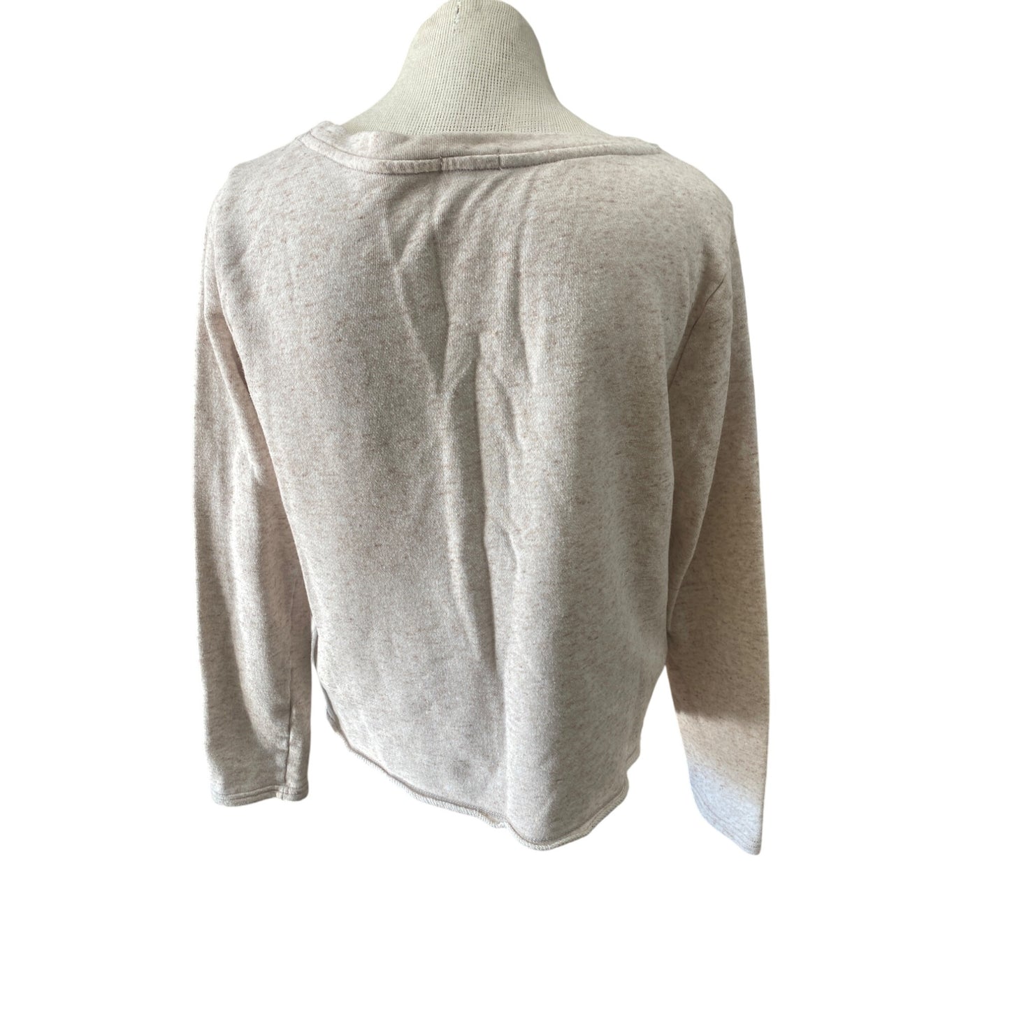 Gap Casual Beige Long Sleeve Crew Neck Sweatshirt