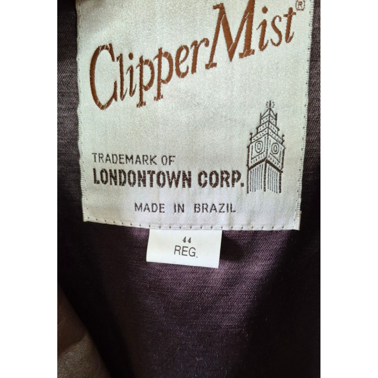 Brown Genuine Leather Jacket Size 44