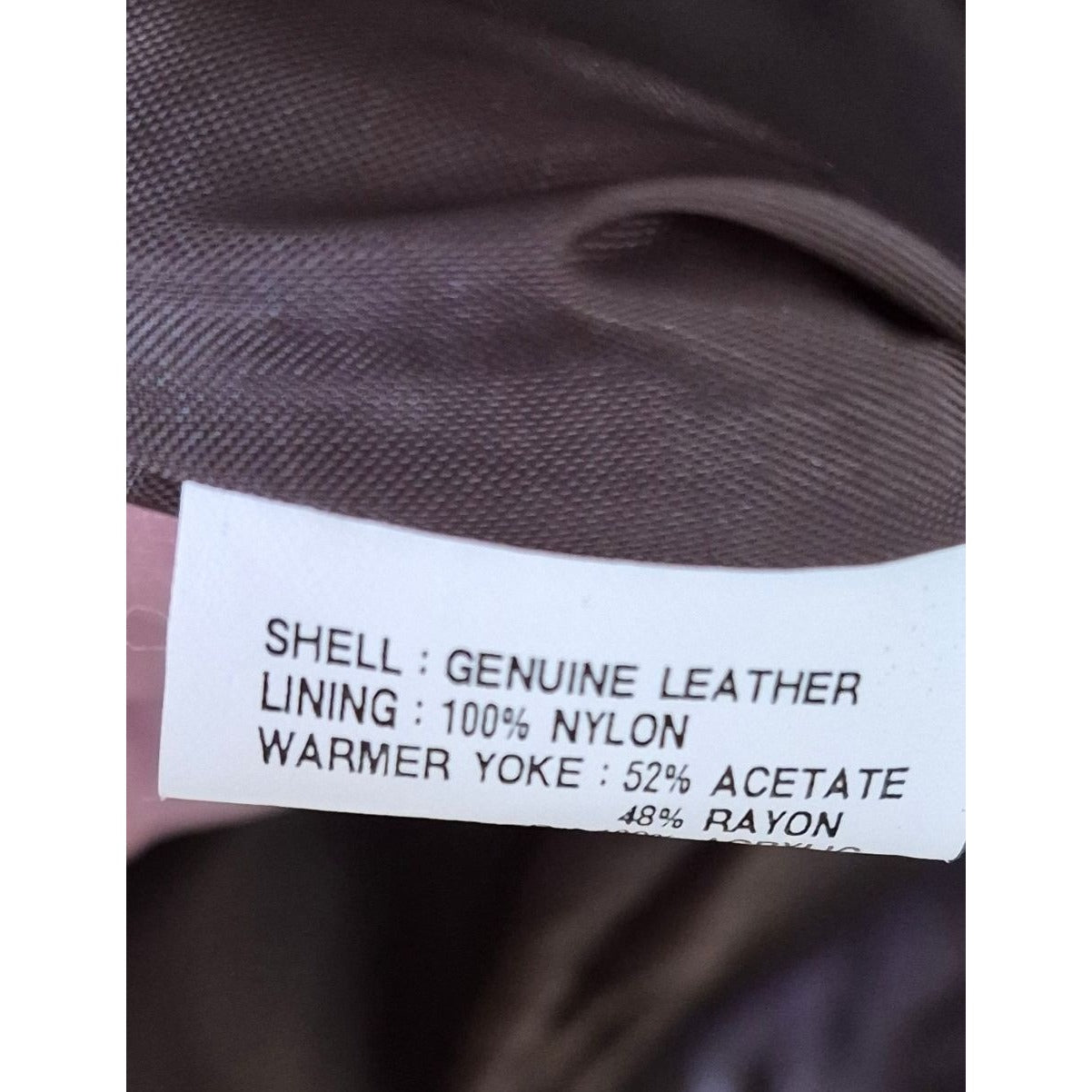 Brown Genuine Leather Jacket Size 44