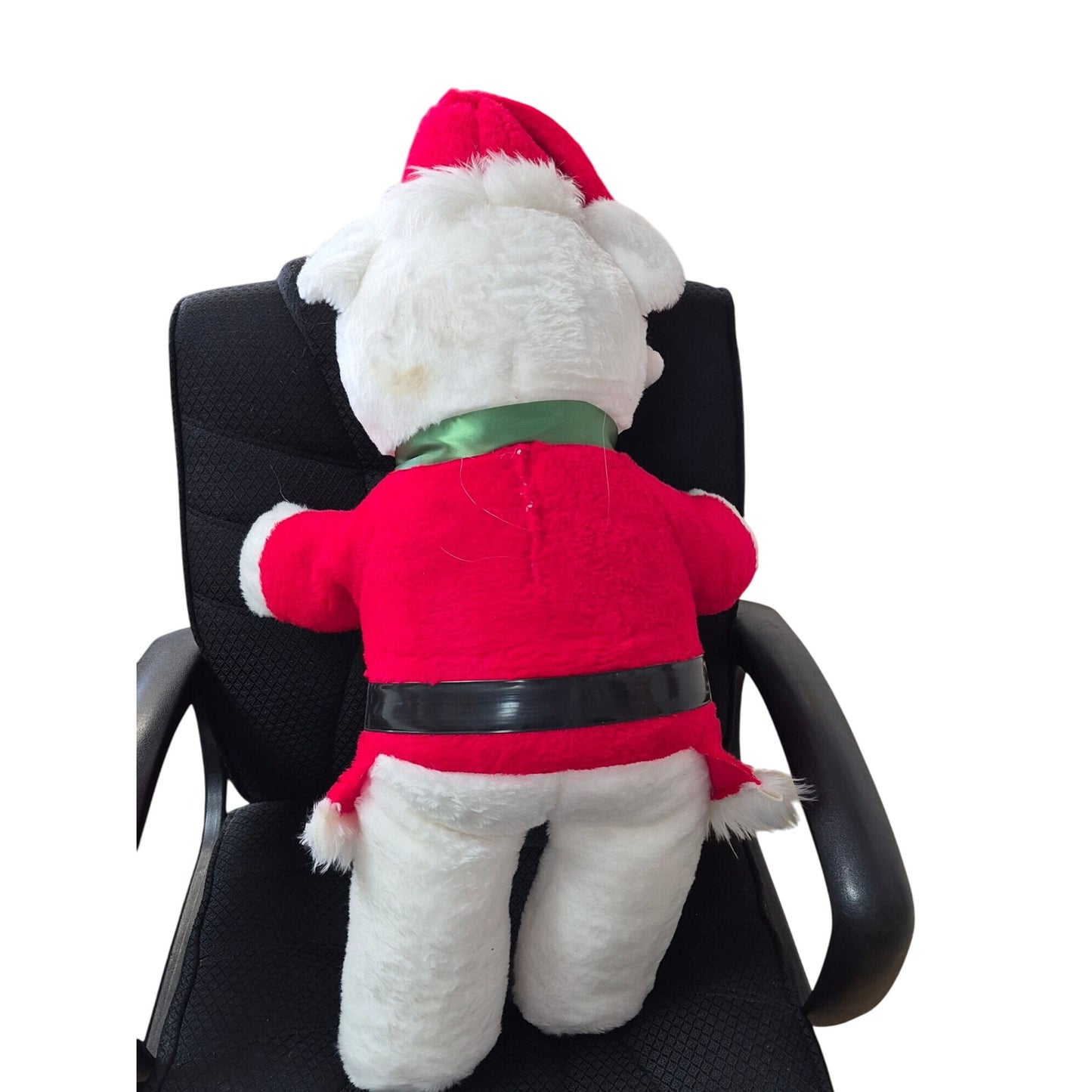 Large Plush Santa Bear With Hat & Belt - Soft & Festive Holiday Decoration