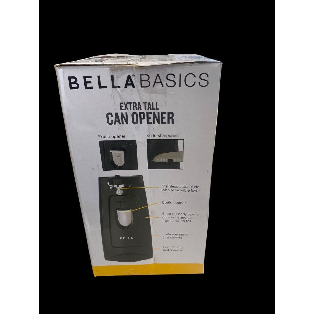 Bella Basics Extra Tall Can Opener, Bottle Opener, Knife Sharpener