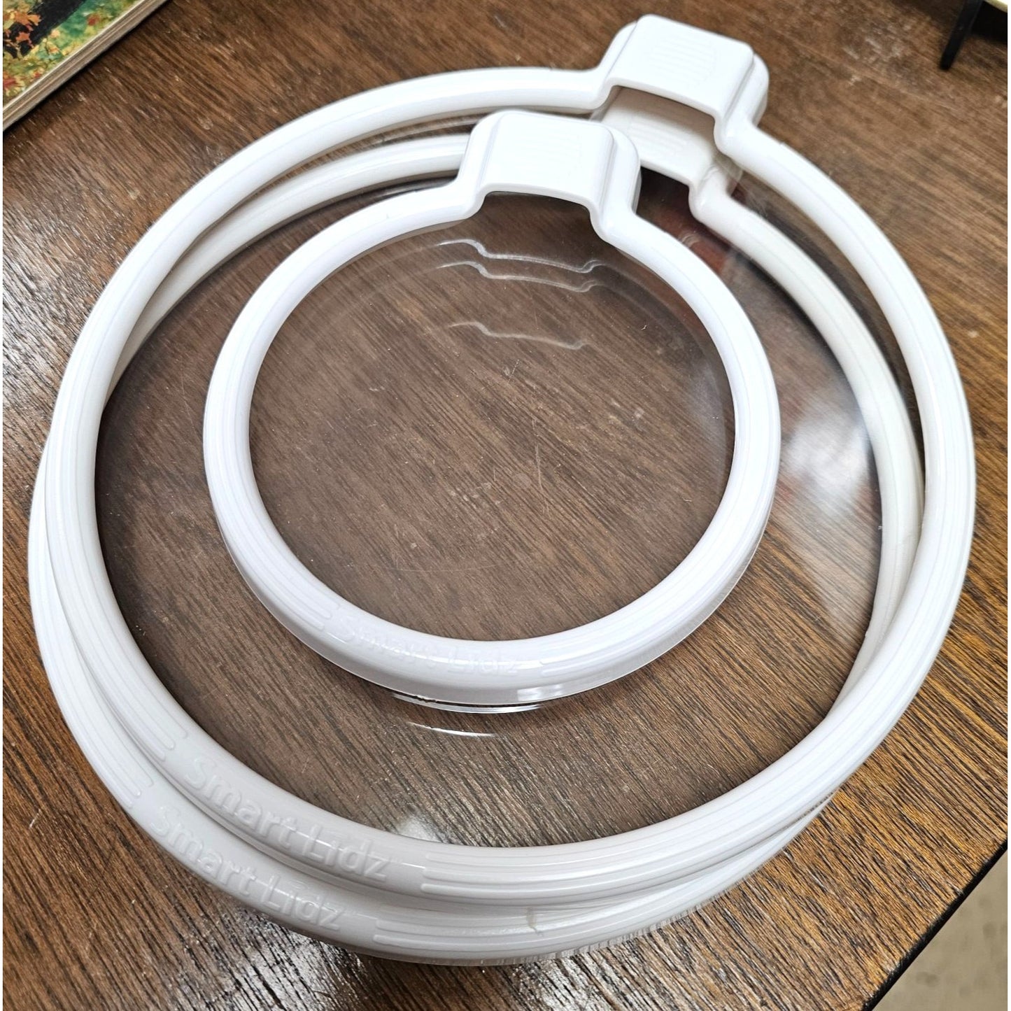 Chef Tonys Smart Lidz Clear & White 3-Piece Set Silicone Seal Lids Bowl Covers