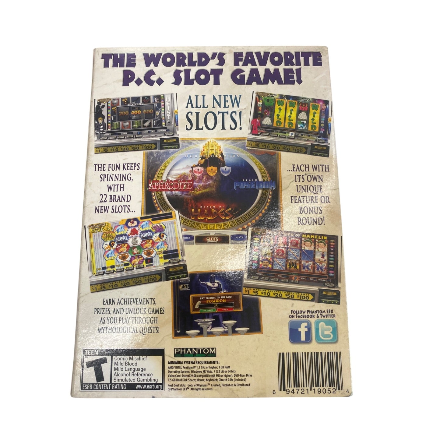 Reel Deal Slots: Gods Of Olympus PC DVD Game By Phantom EFX