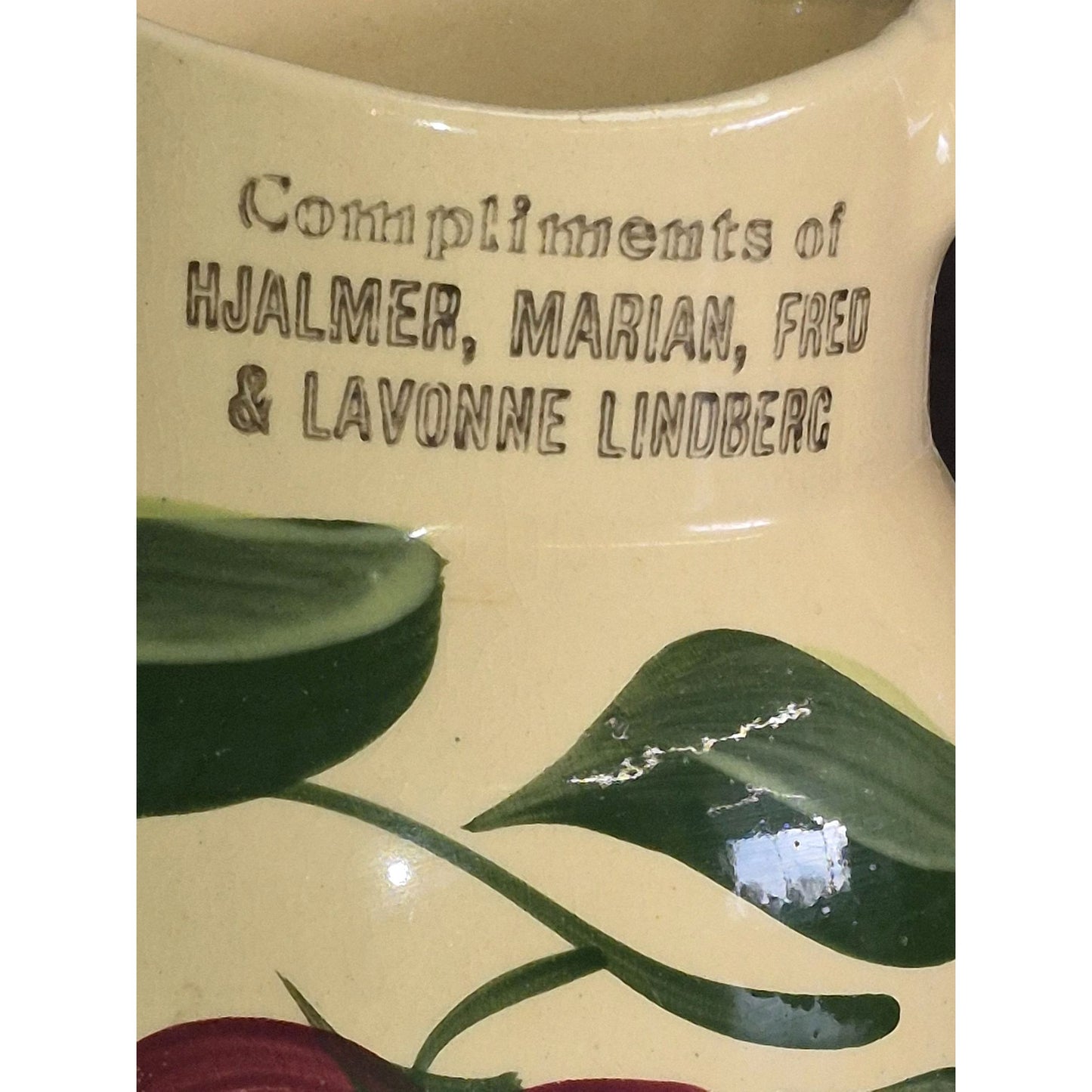 Watt Pottery Apple Cream Pitcher #15 Lindberg's Turtle Lake WI