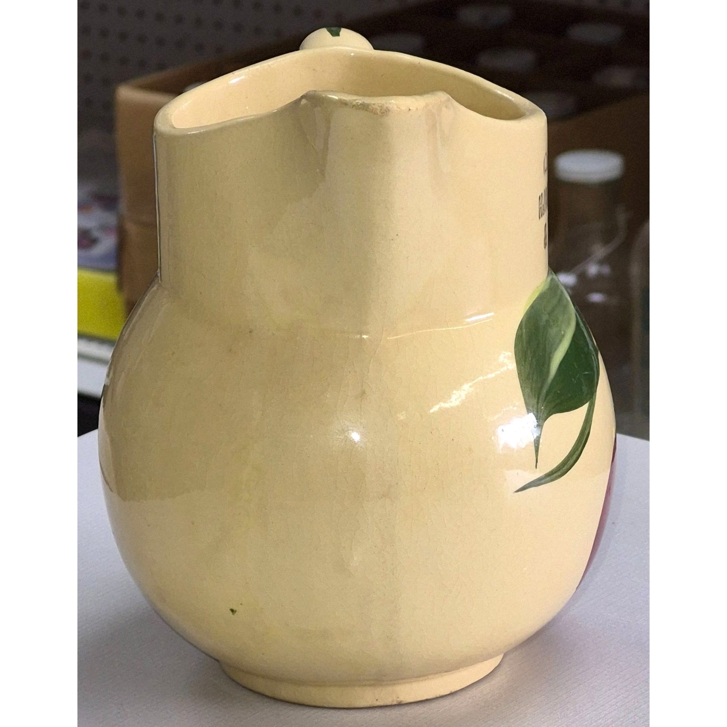 Watt Pottery Apple Cream Pitcher #15 Lindberg's Turtle Lake WI