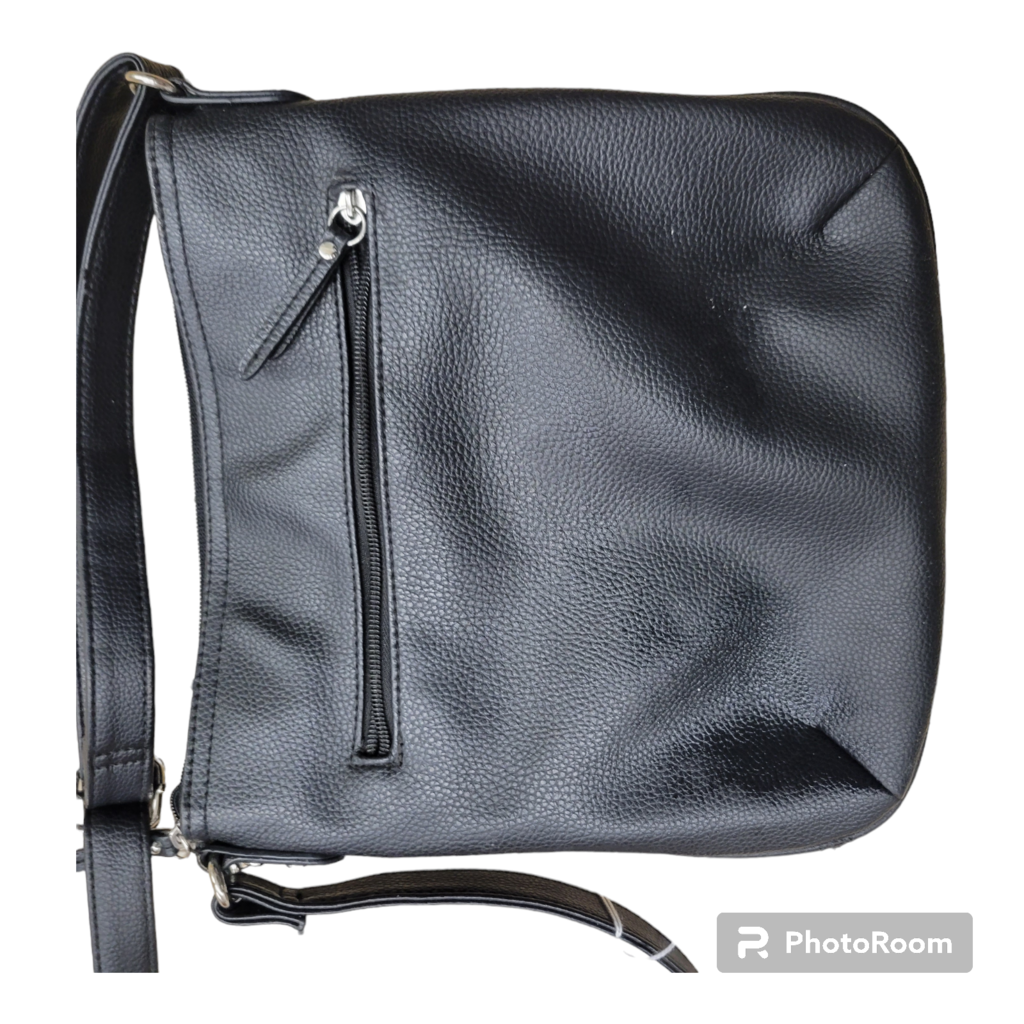 ROSETTI BLACK FAUX LEATHER CROSSBODY PURSE BAG