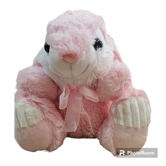 Baby Toys Medium Sitting Pink Bunny Plush Doll Easter Rabbit