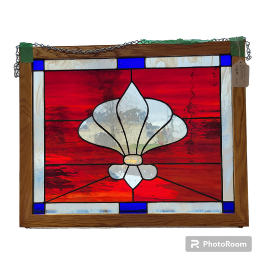 Red/White/Blue Stained Glass Window Hang