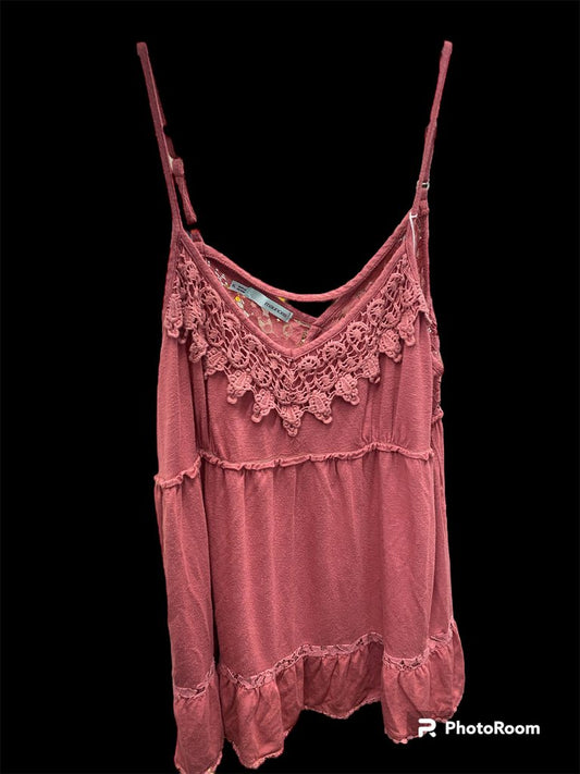 Pink Spaghetti with Lace and Ruffle