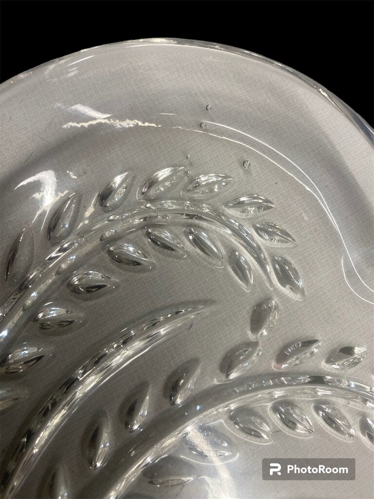 Federal Glass Hospitality Homestead Wheat Snack Plate Cup Holder Inset Set 3